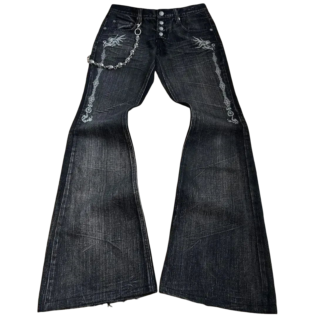 Tribal Flared Jeans