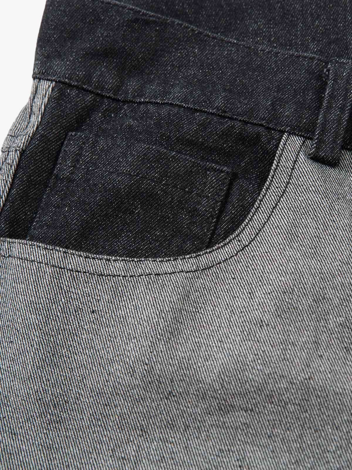 Tribal Flame Graphic Oversized Baggy Denim