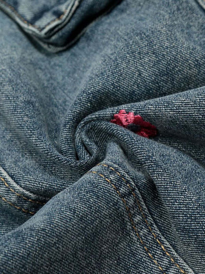 Signature Embroidered Doll Scimitar Denim