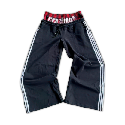 Grey and Blue Color-Block Lounge Pants