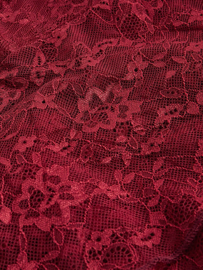 Asymmetrical Lace Contrast Cropped Top