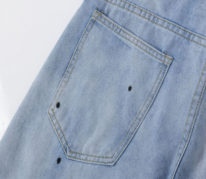 Distressed Gradient Baggy Jeans