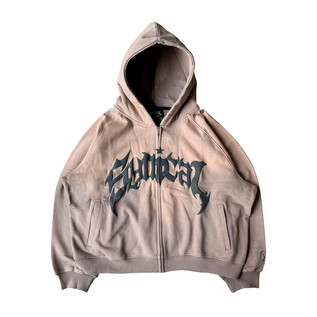 Graphic Hooded Sweatshirt Zip Up