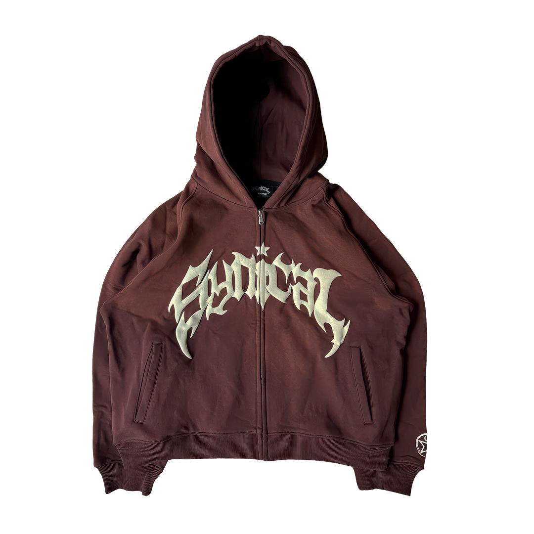 Graphic Hooded Sweatshirt Zip Up