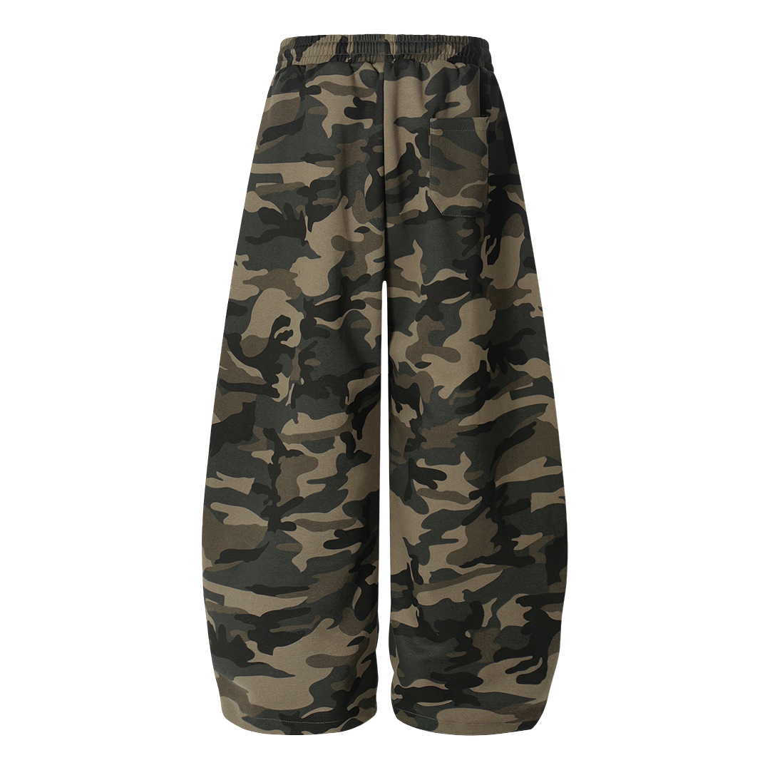 Patchwork Embroidered Camouflage Pants