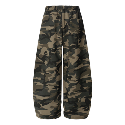 Patchwork Embroidered Camouflage Pants