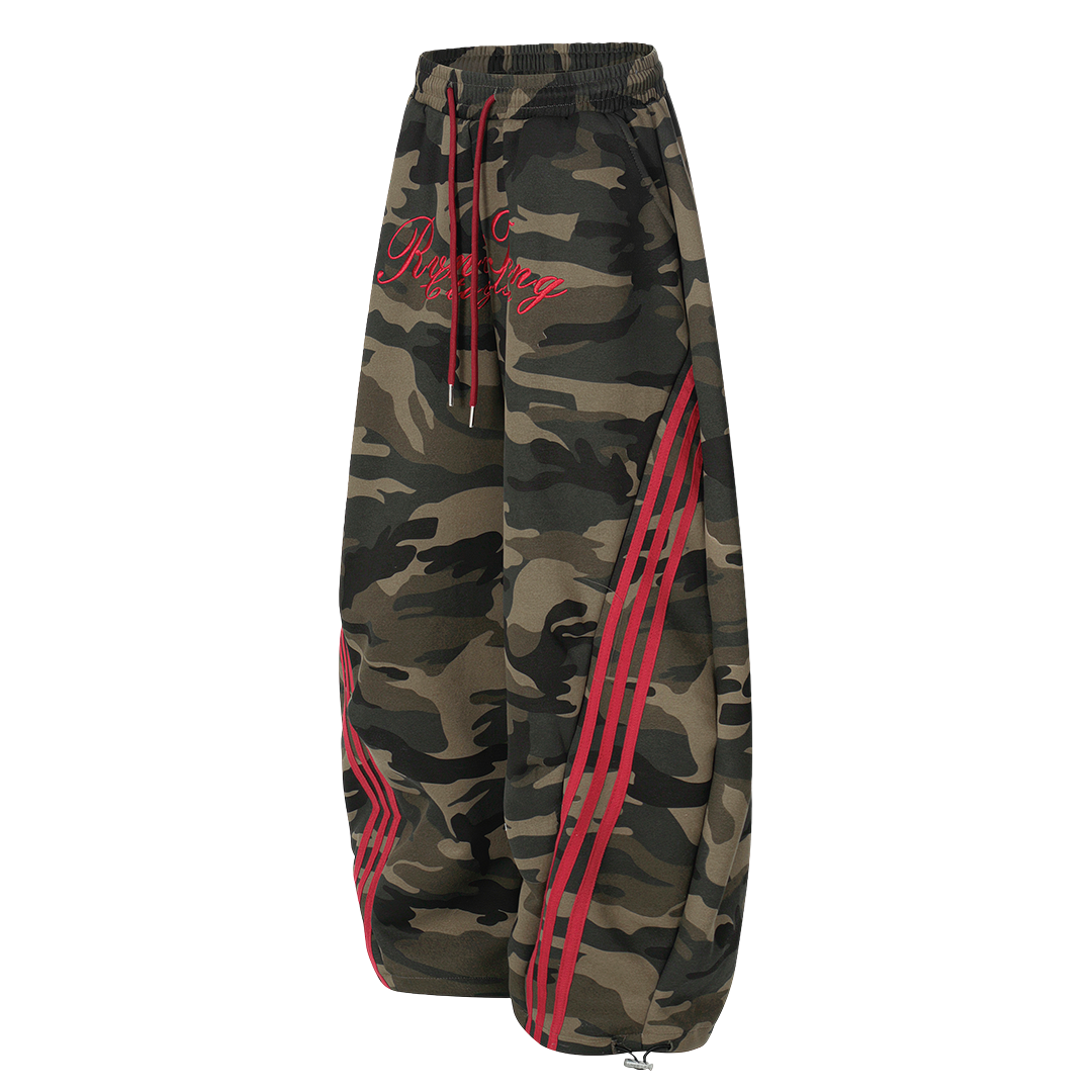 Patchwork Embroidered Camouflage Pants