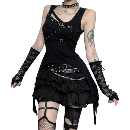 Punk Asymmetrical Tank Tops