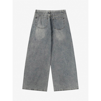 Oversized Star Patchwork Washed Pants