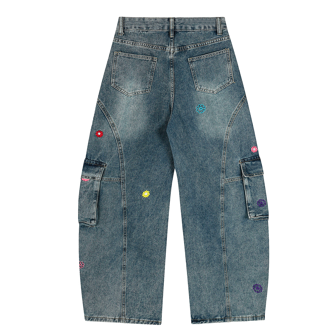 Signature Embroidered Doll Scimitar Denim