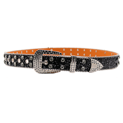 Crystal Studded Skull Statement Belt