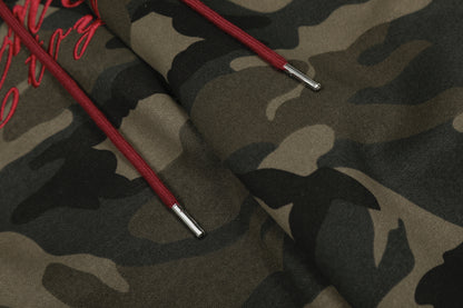 Patchwork Embroidered Camouflage Pants