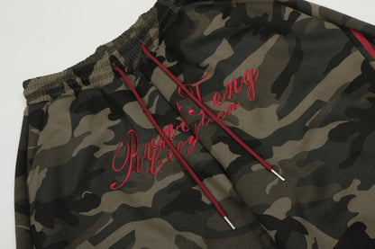 Patchwork Embroidered Camouflage Pants
