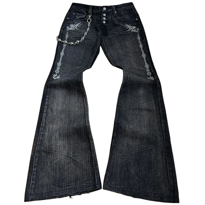 Tribal Flared Jeans