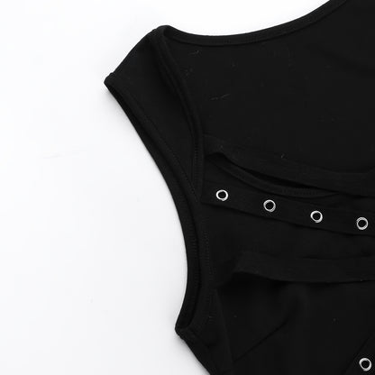 Punk Asymmetrical Tank Tops