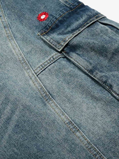 Signature Embroidered Doll Scimitar Denim