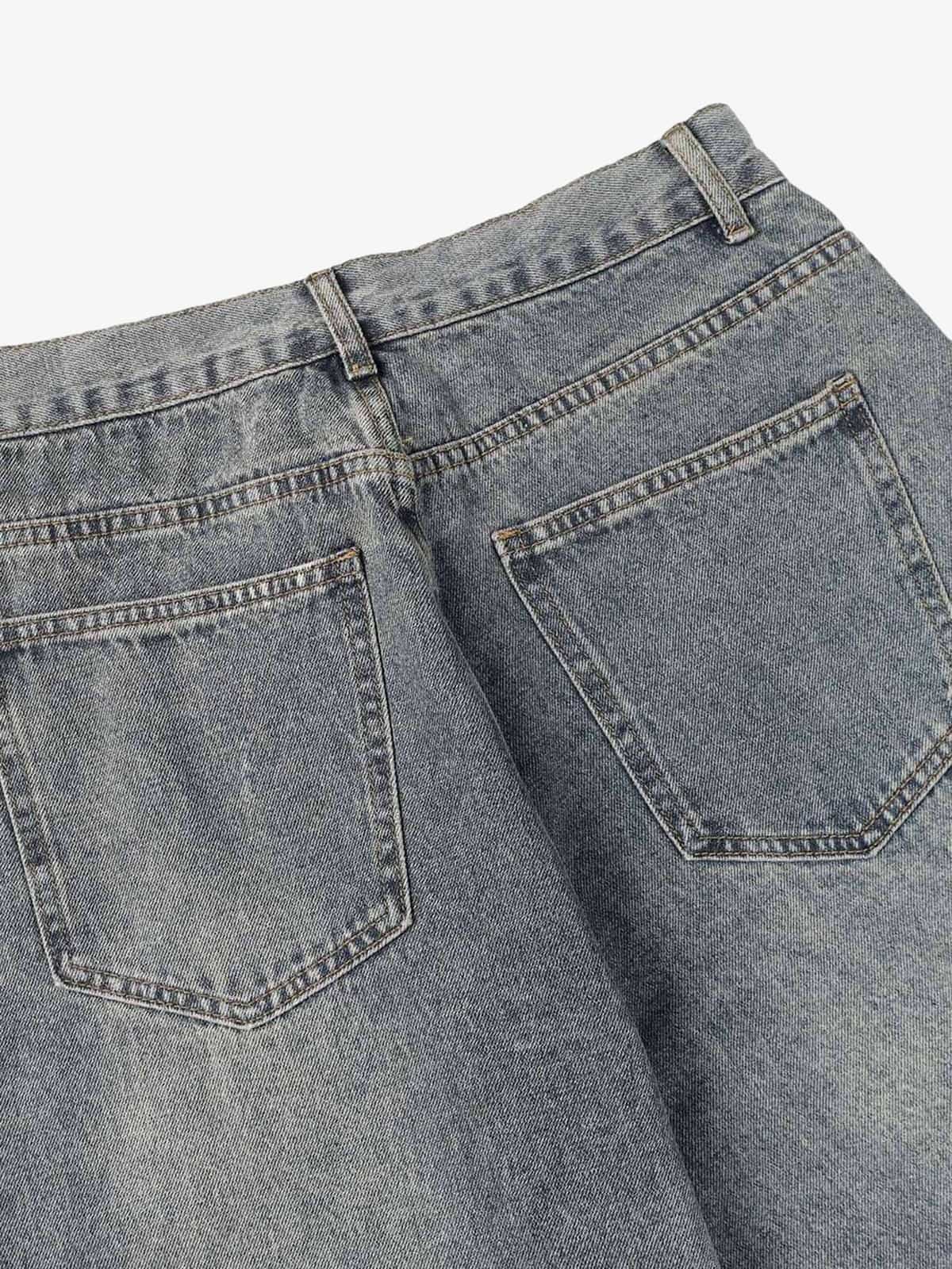 Oversized Star Patchwork Washed Pants