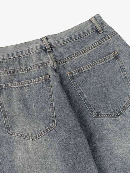 Oversized Star Patchwork Washed Pants
